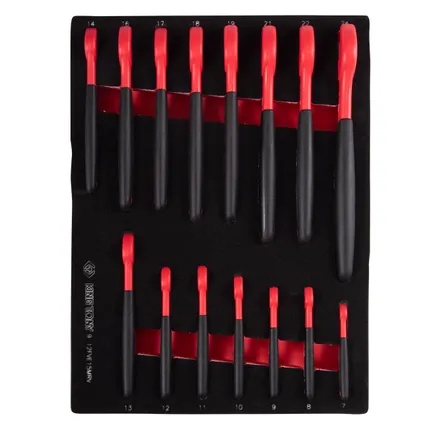 Фото №7 Набор рожковых диэлектрических ключей, 7-24 мм, ложемент, 15 предметов KING TONY 9-12FVE15MRV