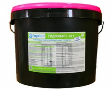 фото ГидроМаст-617 (аналог СТИЗ Б) герметик акриловый пароизоляционный БЕЛЫЙ, вед. 5л/7кг