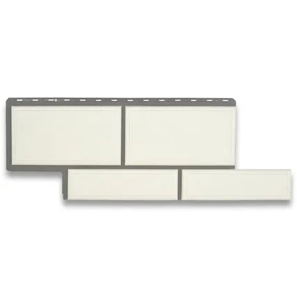 Фото №0 Фасадная панель (АП) "КАМЕНЬ Флорентийский" (белый) 1250*450 мм (раб.размер 1000*430)