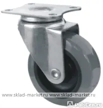 Фото №0 Колесо поворотное серая резина,платформенное крепление SCg 050