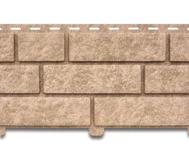 фото Фасадная панель ПОД КИРПИЧ Двойной замок (ЮП) "Стоун-Хаус" Бежевый 3025*230 мм