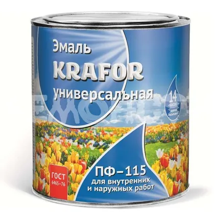 Фото №0 Эмаль КРАФОР ПФ-115 0,8кг салатная (14) ***