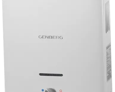 фото Газовая колонка «GENBERG» серия "Стандарт" 5 л. бел. без дымохода