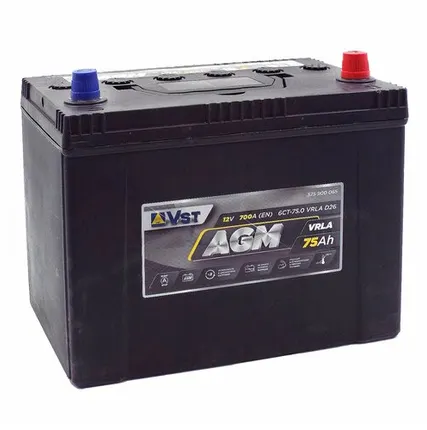 Фото №0 Аккумулятор VST AGM Asia 75 Ач о.п.
