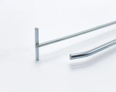 фото Крючок на экономпанель одинарный с ценникодержателем 300мм, d=6мм, цинк