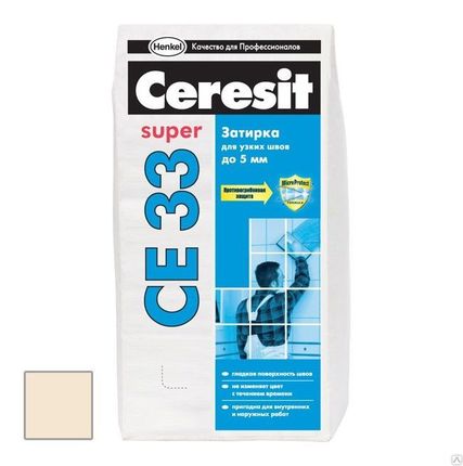 Фото №0 Затирка "Ceresit CE 33 Super" натура, 2кг