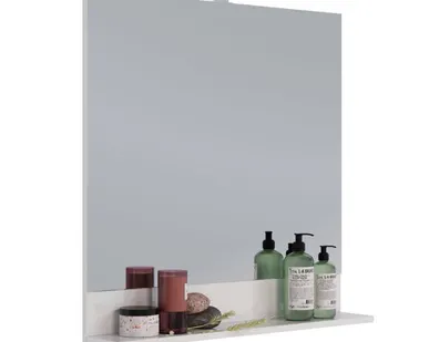 фото Зеркало Lemark ROMANCE 80 см с полкой, цвет: Белый глянец