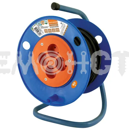 Фото №0 Удлинитель на катушке силовой народный 4 гнезда ПВС 1300 Вт б/з 40м (1) П