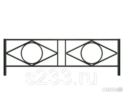Фото №0 Оградка на могилу из профильной трубы. ГО-5