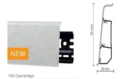 Фото №0 Плинтус  Arbiton INDO 134 Cambridge Кембридж (2500х70х26 мм)