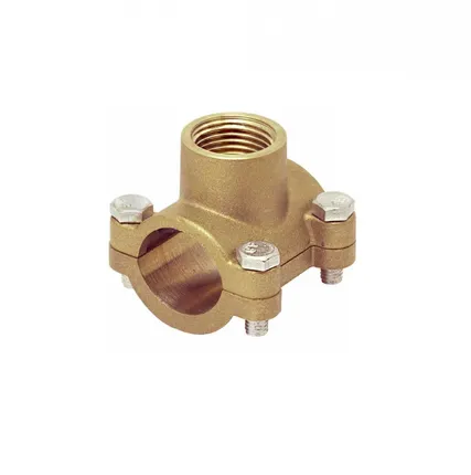 Фото №0 Врезка латунная 1" (Ду 20) с водоотводом 3/4" в.р. TIM