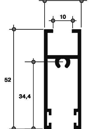 Фото №0 640-12 Створка горизонтальная, белый (6,0 м)