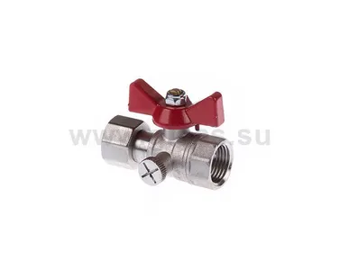 фото Кран шаровой для подключения манометра, 1/2 x 1/2" (уп. 10/160 шт.) V
