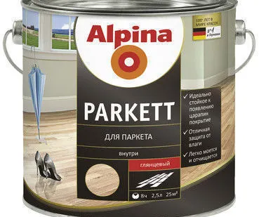 фото Альпина Лак алк/урет Parkettlack Glanzend Паркетный 0.75л