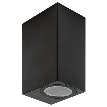 Фото №0 Светильник уличный UUL-P42A 2х6W-GU10 IP65 BLACK под две лампы GU10 архитектурный накладной корпус черный TM Uniel