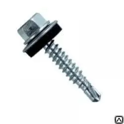 Фото №0 Саморезы с шестигранной головкой, шайбой 4,8 х 70 RAL 6029, тыс.шт.