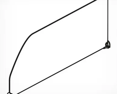 фото Разделитель пластиковый высотой 200 мм DIV200, длина 385 мм