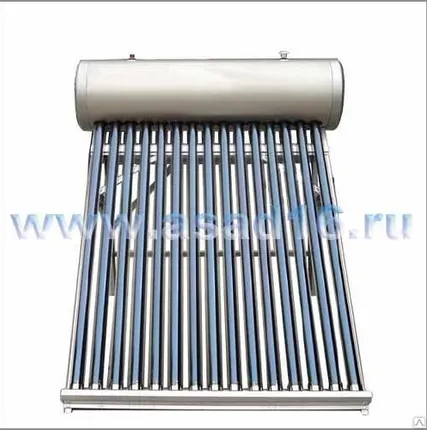 Фото №0 Солнечный водонагреватель нержав. 200 л Вакуумный