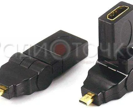Фото №0 Переходник HDMI гнездо - microHDMI штекер, поворотный, OT-AVW33