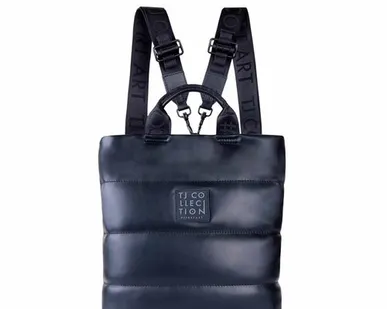 фото Черная сумка-рюкзак из экокожи Торболе Спорт TJ COLLECTION YH 8339021 BLI