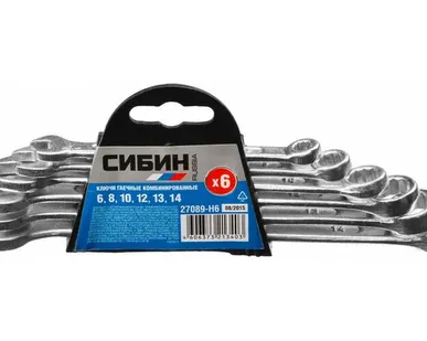 фото Набор ключей комбинированных 6шт 6-14мм СИБИН 27089-Н6