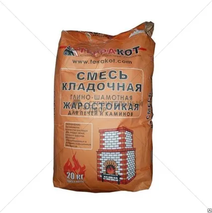 Фото №0 Глино-шамотная кладочная смесь (20кг)