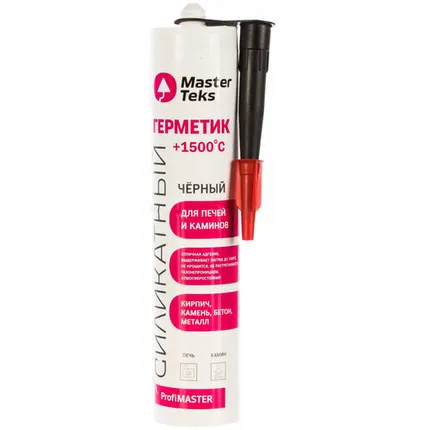 Фото №0 Герметик силиконовый для печей Profimaster, термостойкий, черный, 260мл, Masterteks