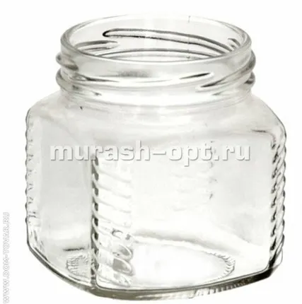 Фото №0 Банка стеклянная "Квадрат" 0,25л винтовая горловина 1-66 (40)