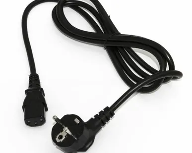 фото Кабель питания компьютера PWC-IEC13-SHM-1.8-BK (Schuko+C13) (3х0.75) 10А угловая вилка 1.8м черн. Hyperline 34927