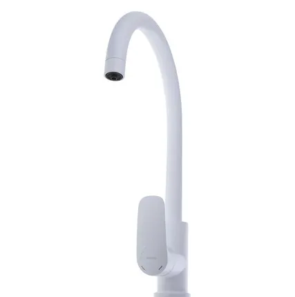Фото №0 Смеситель для кухни с подключением фильтрованной Rora, белый матовый, крепление гайка, Milardo