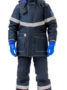 фото Костюм зимний «ОйлСтат FR» для защиты от нефти и нефтепродуктов, пониженных температур, воздействия статического электричества, механических воздействий: истирания и ОПЗ, из огнестойкой ткани