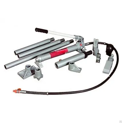 Фото №0 Растяжка гидравлическая, 4 т, набор из 12 предметов, 7 сменных насадок, в м