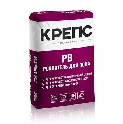 Фото №0 Пол КРЕПС РВ ровнитель / 25кг,М300, от 5-50мм/56 меш.
