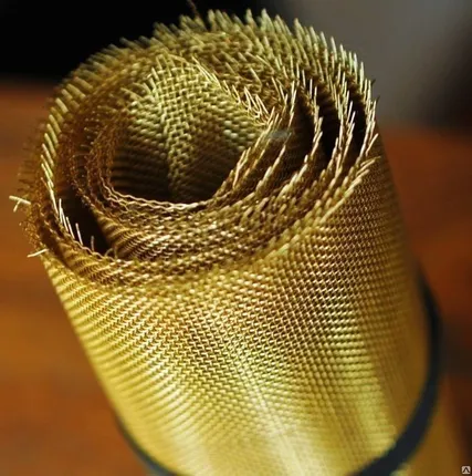 Фото №0 Сетка латунная 1.6мм фильтровая полутомпаковая Л80 ГОСТ 6613-86 3187-76