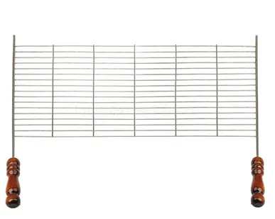 фото Решетка на мангал нерж. с дер. ручкой 60х50 см (GM)