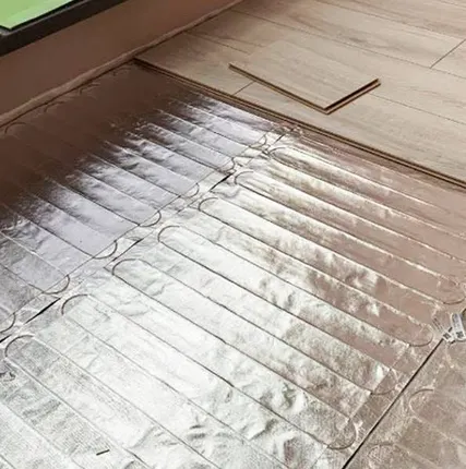 Фото №3 Теплый пол (нагревательный мат) на фольге.