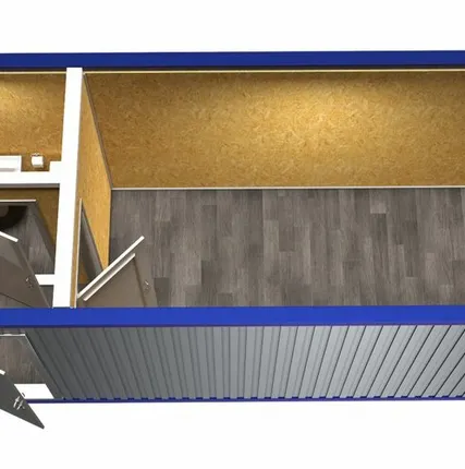 Фото №0 Бытовка офисная с тамбуром и туалетом модель ВМ-БТ11