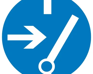 фото Наклейка “Отключить перед работой” ( M 14 )