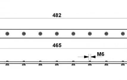 Фото №1 Шина заземления 19дюймов 482мм TGRD-19 медн. Hyperline 29826