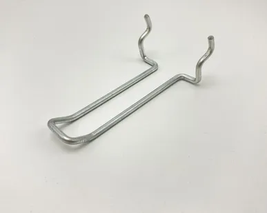 фото Еврокрючок для перфорированной панели L=100мм d=4мм, шаг 50мм, цинк