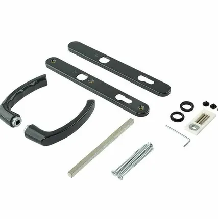 Фото №0 Гарнитур нажимной подпружиненный HOPPE Liege со сплошной накладкой (30/67-72), Антрацит F7016