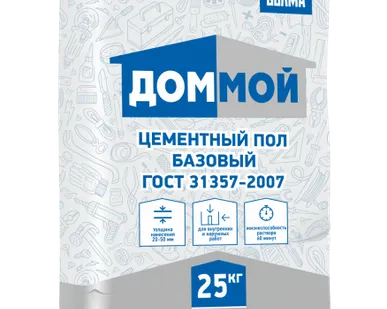 фото Пол Волма ДОМ МОЙ цементный базовый 25кг ВТР