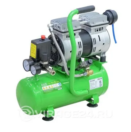 Фото №0 Компрессор безмасляный коаксиальный 220В 0,7кВт, 10л 120л/мин 8 бар AE-10-OF1, ECO