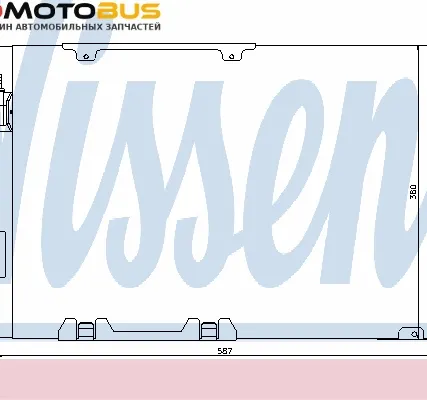 Фото №0 Конденсатор, кондиционер NISSENS 94807 Конденсер с осуш. OP Astra H 1.8 04