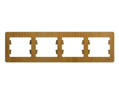 фото Рамка 4-м Glossa горизонт. дер. дуб SchE GSL000504