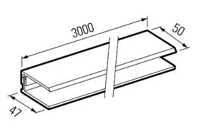фото FS 252 - Планка финишная (2 компонентная), концевая KerraFront Золотой дуб