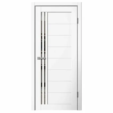 Фото №0 Дверь межкомнатная В5 (Barn) зеркало, эмалит, Белый 2000х600мм