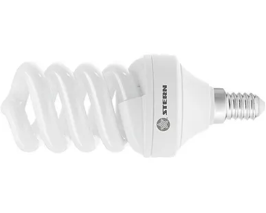 фото Лампа компактная люминесцентная, спиральная, 9W, 2700K, E14, 8000ч. Stern