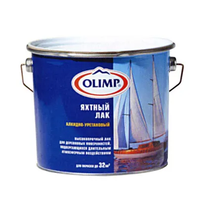 Фото №0 Лак OLIMP Лак для отделки панелей яхт OLIMP 2,7 л глянцевый