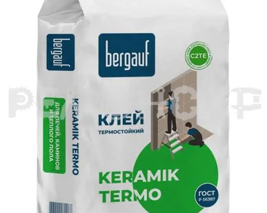 фото Клей усиленный для плитки и керамогранита  5кг BERGAUF Keramik Pro С1 (6) П